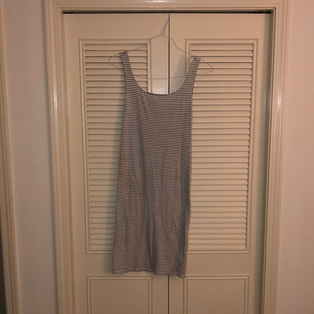 Stripped black and white dress